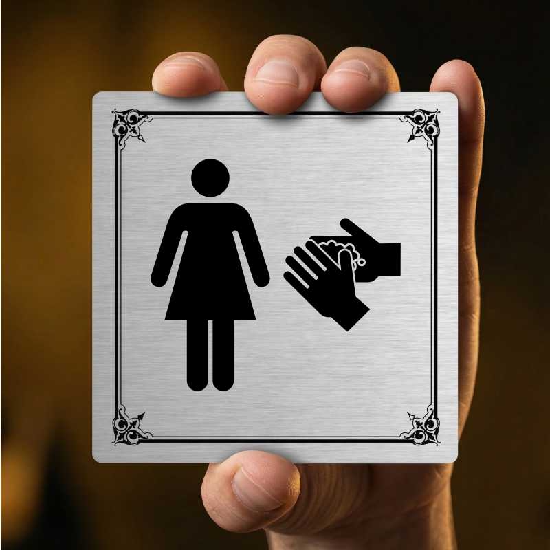 WC ženy, 80x80mm, pergamen, Texas
